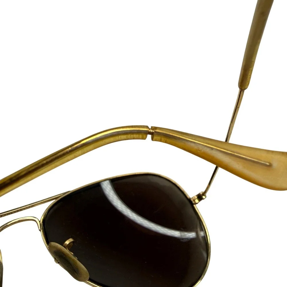 Vintage Bausch & Lomb Aviator Sunglasses 1/10 12K Gold Filled Pilot B&L USA